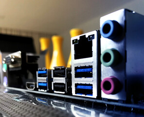 computer, technology, motherboard, audio, sound, digital, equipment, cassette, port, mainboard,...