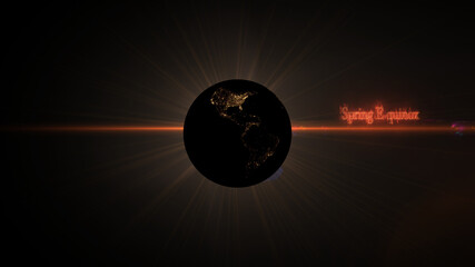 Obraz premium Spring equinox 3d illustration