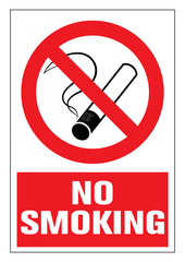 Danger! No smoking cigarette sign. EPS 10 vector illustration. CMYK redy to print.