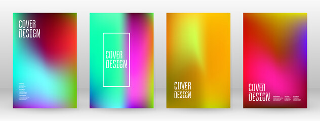 Obraz na płótnie Canvas Pastel Soft. Rainbow Gradient Set. Color Background. Pink, Green, Red, Blue, Violet, Yellow Blurred Mesh. Vector Modern Banner. Abstract Bright Wallpaper. Technology Cover. Mobile Template Design.