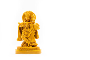 Lord Radha Krishna Statue isolated on white background