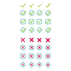 A set of options for checkmark buttons. Designed for websites, mobile apps and other developers.