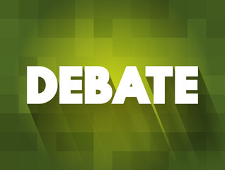 Debate text quote, concept background