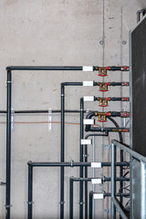 the water pipes of a building air conditioning system