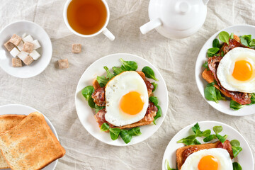 Open faced sandwiches