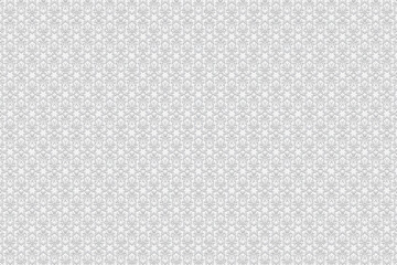Geometric white original convex volumetric 3D background. Ornament with a relief pattern of ethnic elements, figures, stars. Texture in the style of oriental peoples for presentations, wallpapers.