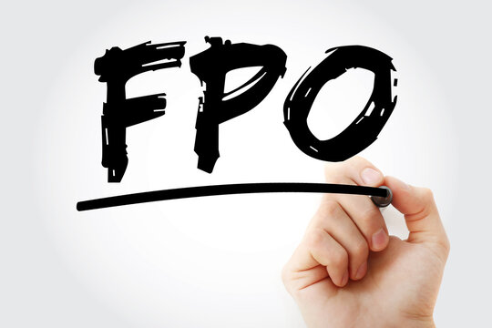 FPO &ndash; Follow on Public Offer acronym with marker, business concept background