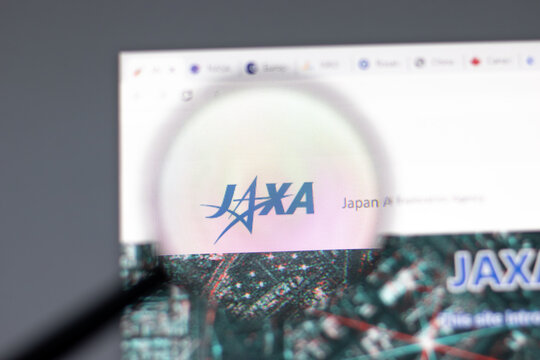 New York, USA - 15 February 2021: JAXA website in browser with company logo, Illustrative Editorial.