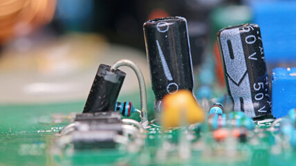 Close up of a circuit board	