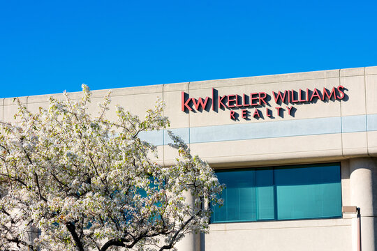 Keller Williams Realty logo, sign on office facade. Keller Williams is an American technology and international real estate franchise - San Jose, California, USA - 2020