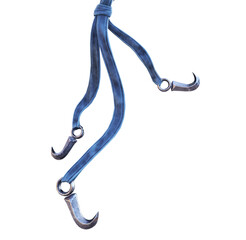 shuriken with cloth on white background 3d render