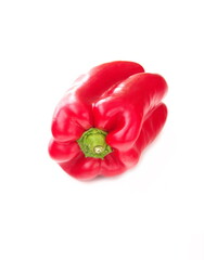 Sweet red pepper, on white background