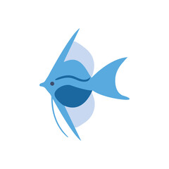 Blue fish animal vector design