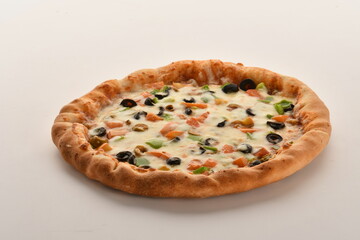 Pizza , isolated on white background.