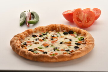 Pizza , isolated on white background.