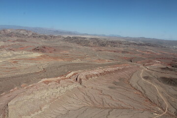 Fototapeta na wymiar Wüste Nevada Ansicht von Helikopter aus