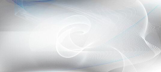 abstrakt linien punkte wellen weiß bewegung banner