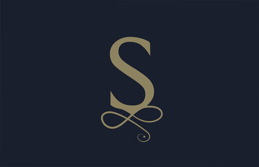 S elegant monogram ornament alphabet letter logo icon for business. Vintage corporate brading and lettering design for luxury products and company