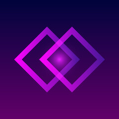 Abstract geometric shape on purple background © Влад Мясищев
