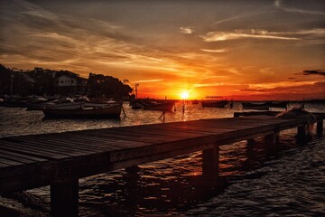 sunset on the beach