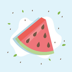 Healthy food watermelon fruit vector design