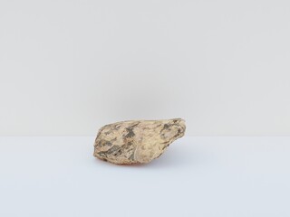 Scene with for mock up presentation with rock stone as pedestal in minimalist style with copy space, 3d render abstract background