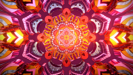 Mandala symmetrical colorful background for hypnotic ethnic fantasy multicolor kaleidoscope wallpaper chakra meditation fractal pattern yoga art design for trance hypnotic shamanic oriental retreat