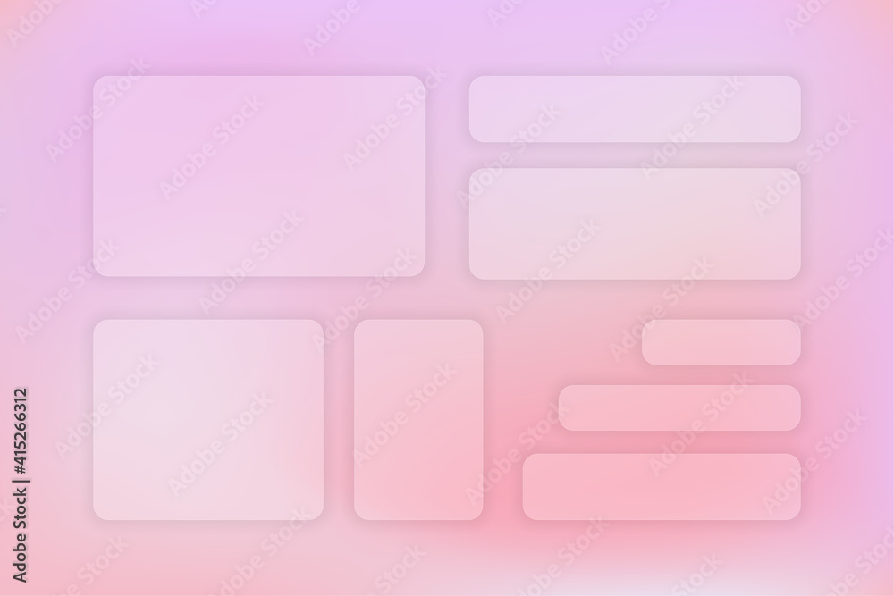 Aufkleber abstract gradient background. transparent frame in glass morphism style
