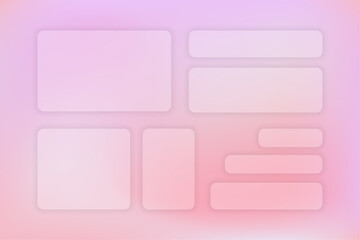 Abstract gradient background. Transparent frame in glass morphism style