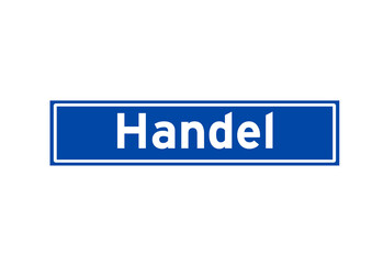 Handel isolated Dutch place name sign. City sign from the Netherlands.
