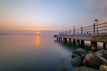Obraz premium pier at sunset
