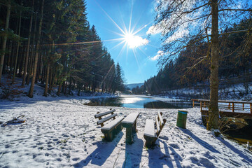 Seelandschaft im Winter