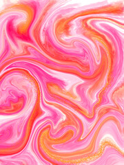Digital illustration of swirls of liquid marble paper textured background