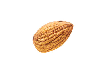 almond isolated on white background. prunus dulcis cut out