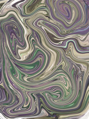 Digital illustration of swirls of liquid marble paper textured background