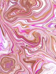 Obraz premium Digital drawing of decorative swirls of liquid marble paper texture mimicking stone 
