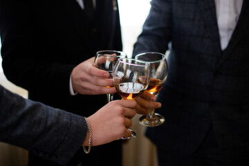 waiter serving champagne