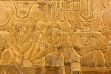 Reliefs at Kom Ombo Temple, Egypt