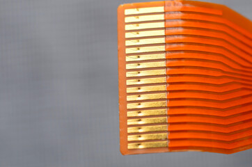 Closeup of electronic circuit board with processor