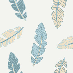 Feathers repeat seamless pattern design 