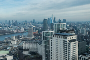 Fototapeta na wymiar Parts of London seen from above