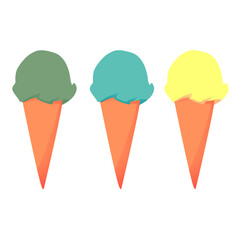 ice cream in illustration or vector art