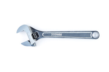 Adjustable wrench isolated, job housework fix leak repair plumber
