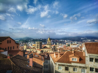 Fototapeta na wymiar View of the cityscape of Ourense, Galicia