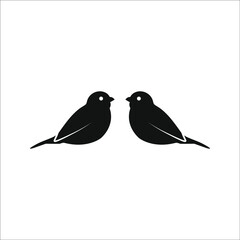 bird icon vector. bird vector graphic illustration on white background. color editable