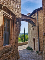 House in the historic village of Mirmande, Provence, south of France.