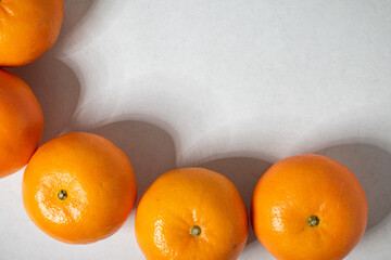Fresh orange isolated on a white background, Mandarin orange  isolated on white background