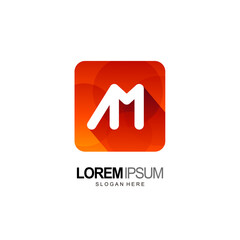 letter a m logo design and template