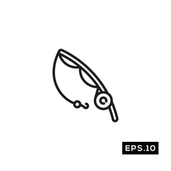 Fishing Icon Vector. Fishing Symbol vector