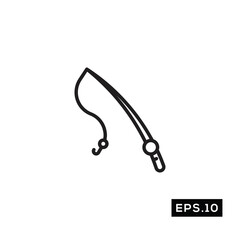 Fishing Icon Vector. Fishing Symbol vector